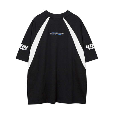 Playera Deportiva Retro con Parches de Contraste para Hombre - Image 14