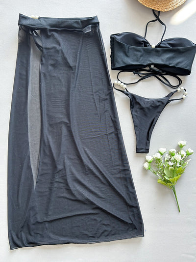 Traje de Baño Entallado con Cuello Halter y Abertura Lateral - Image 8