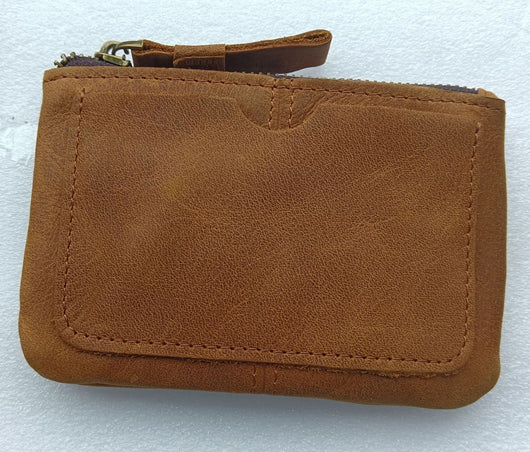 Monedero Compacto de Cuero Crazy Horse Estilo Retro para Hombre - Image 12
