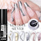 Esmalte Gel Metálico con Adhesivo Cable para Uñas Artísticas - Acabado Plateado Fotocurable
