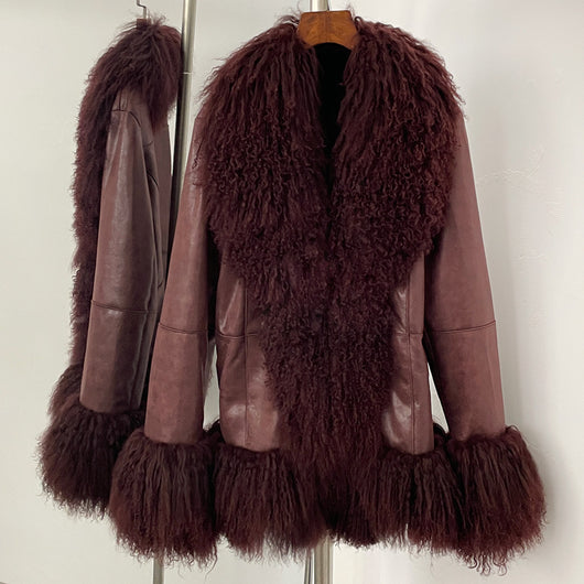 Chaqueta de Lana Gruesa con Acabado Ante - Image 2