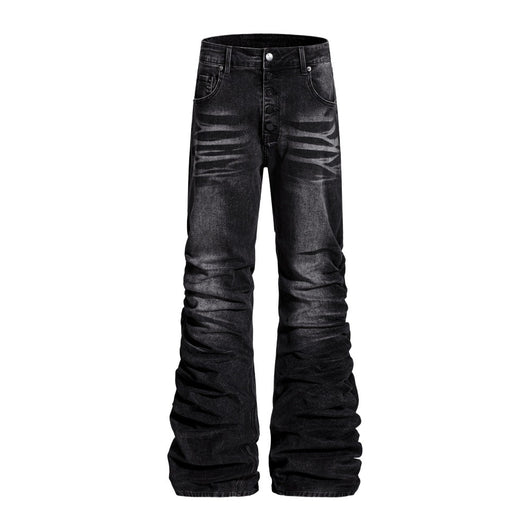 Jeans de Diseñador para Hombre con Pliegues Texturizados y Corte Premium - Image 5
