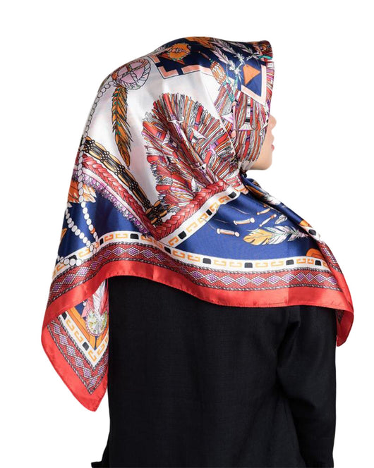 Pañuelo Cuadrado Grande de Seda Simulada - Accesorio Versátil para Mujer - Image 47