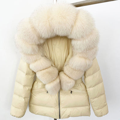 Chaqueta Acolchada Corta Ajustada para Mujer con Forro de Piel - Image 30