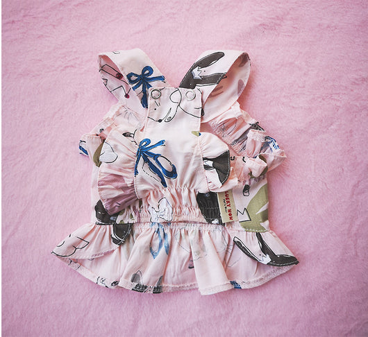 Vestido de Algodón para Mascotas con Estampado Cartoon - Primavera - Image 2