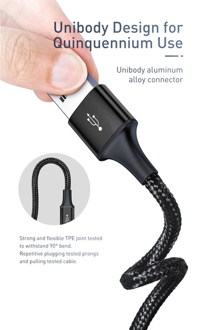 Cable 3 en 1 Carga Rápida - Lightning, Micro USB y USB-C Negro - Image 21
