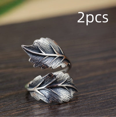 Anillo de Plata 925 con Diseño de Hoja - Image 6