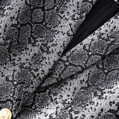 Saco de Dos Botones con Patrón Jacquard Piel - Primavera Otoño - Image 3