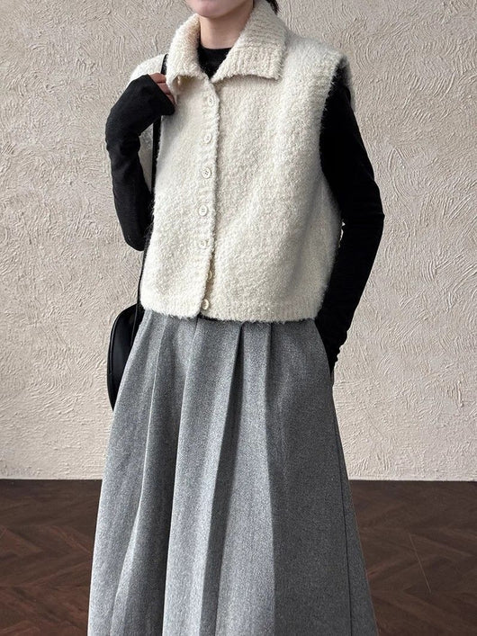 Chaleco Relajado para Mujer con Cuello Alto Superpuesto - Image 22