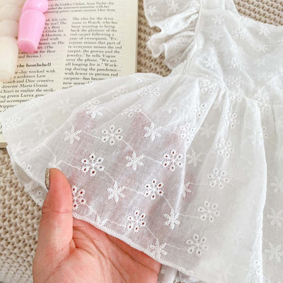 Vestido Jumpsuit Princesa para Niña con Mangas Volantes y Encaje - Image 15
