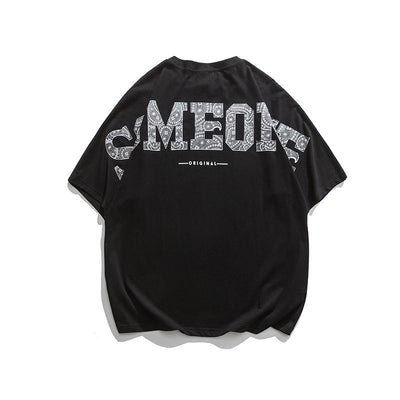 Camiseta Hombre Flores Lazy Suelta Manga Corta - Image 3