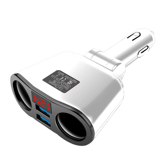 Cargador de Auto Dual USB con Encendedor 3 en 1 - Carga Rápida