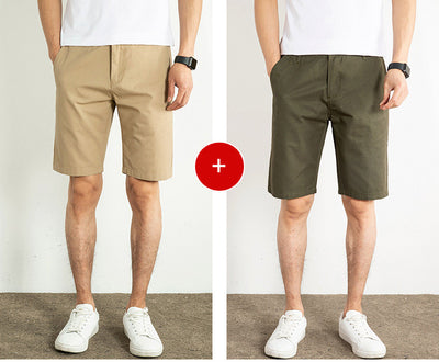 Pantalones Cortos Blancos Hombre Algodón Suelto Largo 5/4 - Image 14