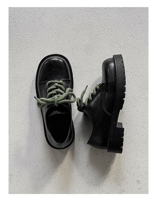 Zapatos Casuales de Cuero con Plataforma Elevadora para Hombre Big Head Derby - Image 26