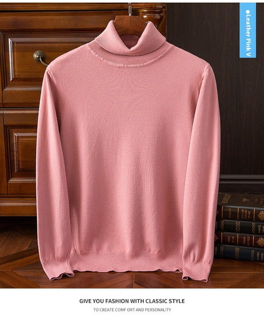 Suéter Cuello Alto para Hombre Otoño Invierno - Abrigo Interior Versátil - Image 34