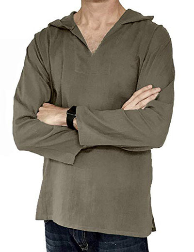 Camiseta Étnica de Algodón y Lino para Hombre - Image 4