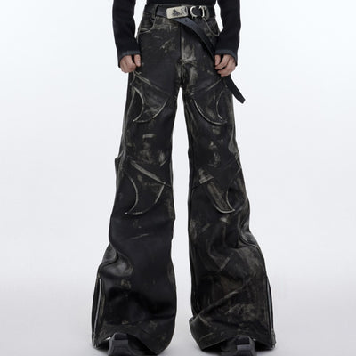 Pantalones Casuales Hombre Diseño Split Peso Pesado