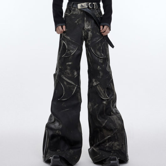 Pantalones Casuales Hombre Diseño Split Peso Pesado