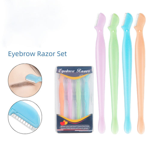 Set de 4 Rasuradores de Cejas con Mango Recto - Herramientas de Belleza Profesional Anti-Arañazos - Image 9