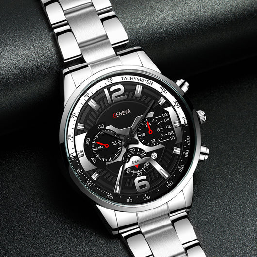 Set Completo: Pulsera, Collar con Cruz y Reloj para Hombre - Image 16