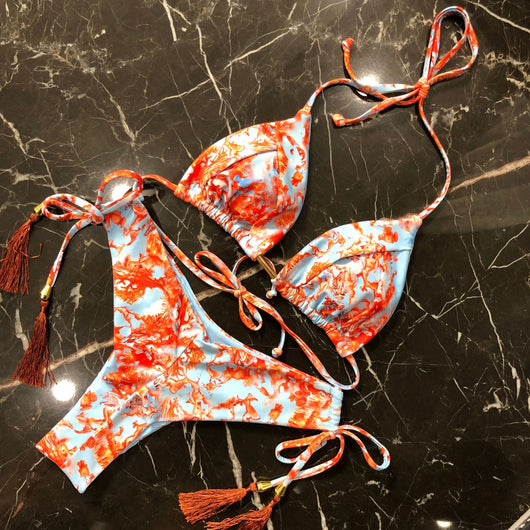 Bikini Estampado de Dos Piezas con Cordones - Image 11