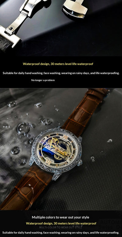 Reloj Mecánico Automático para Hombre con Cristal Doble y Resistencia al Agua - Image 21