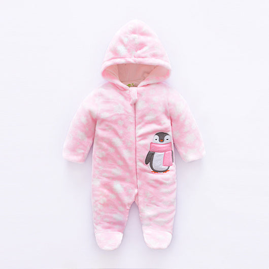Jumpsuit de Terciopelo con Capucha para Bebé - Abrigo de Invierno - Image 5
