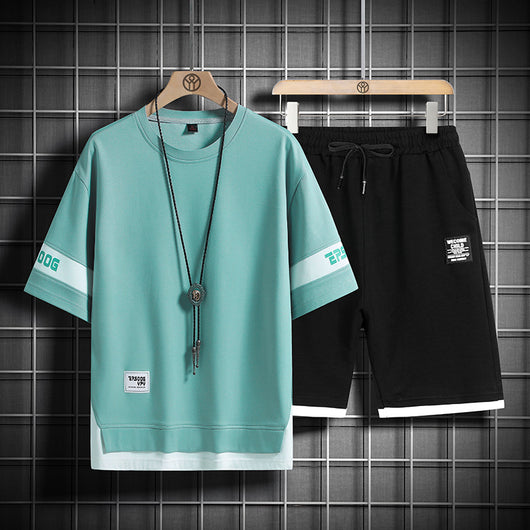 Traje Corto Holgado en Textura Waffle para Hombre - Image 11