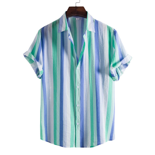 Camisa de Cuello Solapa con Estampado Digital para Hombre - Image 26
