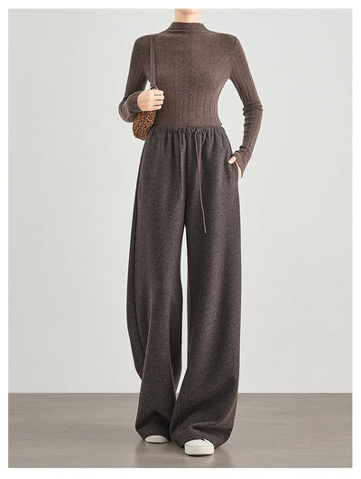 Pantalones de Jogger en Tweed Estampado - Mezcla de Lana Confortable - Image 18