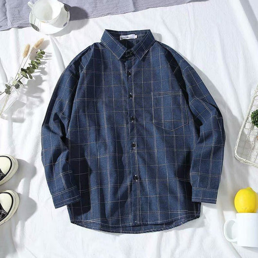 Camisa Casual Slim Fit a Cuadros Manga Larga Ligera para Hombre - Image 7