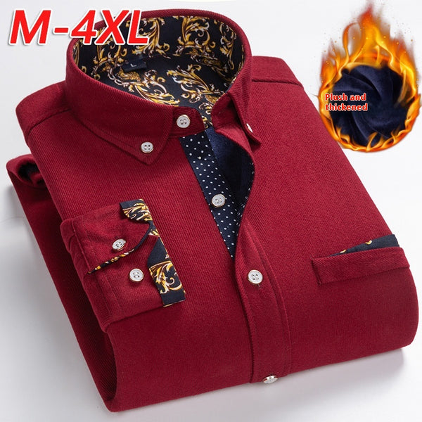Camisa Térmica de Pana con Forro Polar para Hombre - Abrigo Invernal