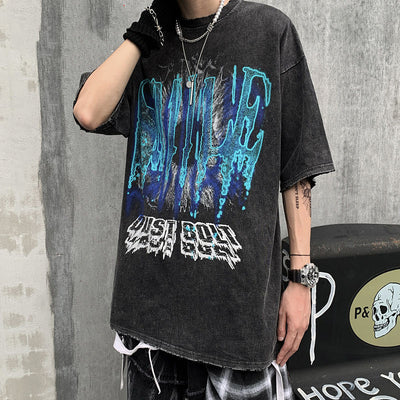 Camiseta Retro Holgada de Manga Corta Estilo Urbano - Image 8