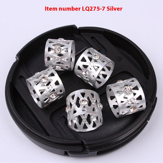Anillos para Cabello y Pelucas con Joyas - Set de 7 Colores en Aluminio - Image 25