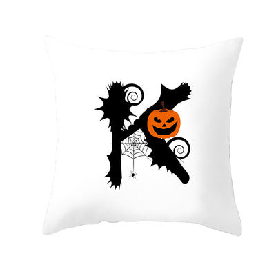 Funda de Cojín de Halloween con Letras Divertidas en Piel de Durazno para Hogar y Oficina - Image 17