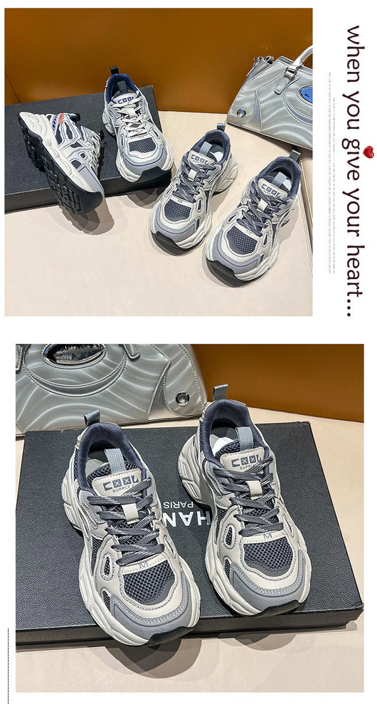 Zapatos Deportivos Mujer Malla Transpirable Base Reforzada Gris - Image 21