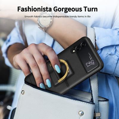 Funda Protectora con Pantalla Plegable, Anillo Anticalda y Correa de Cuero - Image 7