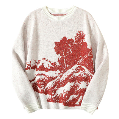 Suéter Casual para Hombre con Estampado de Paisaje - Image 3