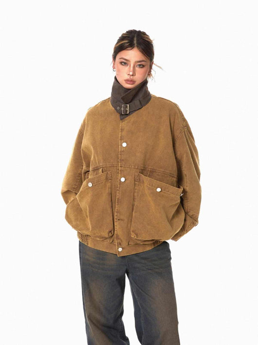 Chaqueta Casual Suelta con Bolsillos Grandes y Costuras Reforzadas - Image 13