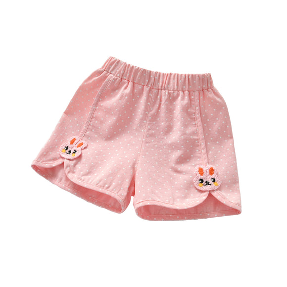 Shorts Holgados para Niñas con Estampado de Lunares Estilo Occidental