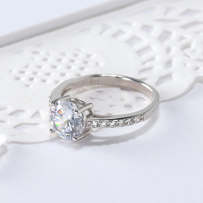 Anillo de Diamante Plata Esterlina 925 Diseño Coreano - Image 9