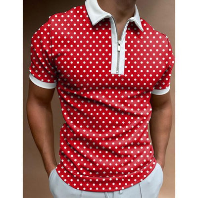 Polo Estampado Casual Talla Grande para Hombre - Image 8
