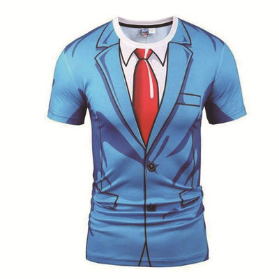 Chaleco Hip Hop Falso con Camiseta Slim Fit Manga Corta para Hombre - Image 16