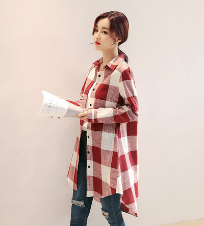 Chaqueta Casual de Cuadros para Mujer con Protección Solar - Image 10