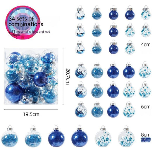Set de 34 Esferas Navideñas Transparentes de Boca Ancha - Image 6