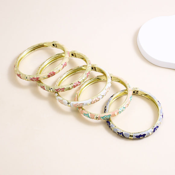 Pulsera de Esmalte Floral para Mujer