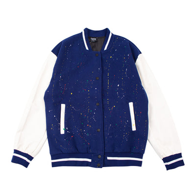 Chaqueta de Béisbol Hombre con Mangas Estampadas Efecto Tinta - Image 11
