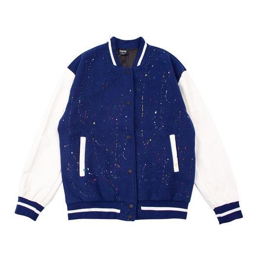 Chaqueta de Béisbol Hombre con Mangas Estampadas Efecto Tinta - Image 11