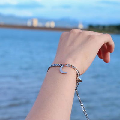 Pulseras Magnéticas Sol y Luna para Parejas - Acero Inoxidable, Regalos Día de Enamorados - Image 3