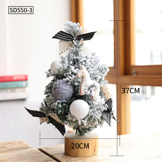 Árbol de Navidad Miniatura de Escritorio con Adornos Pequeños - Image 12